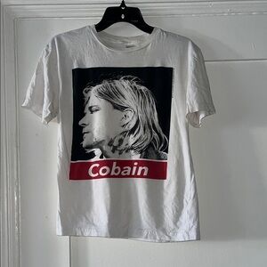 Cobain Graphic Tee in Black and White